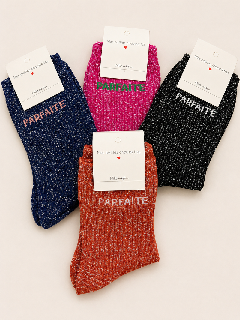 Chaussettes à paillettes « Parfaite » - Bleu