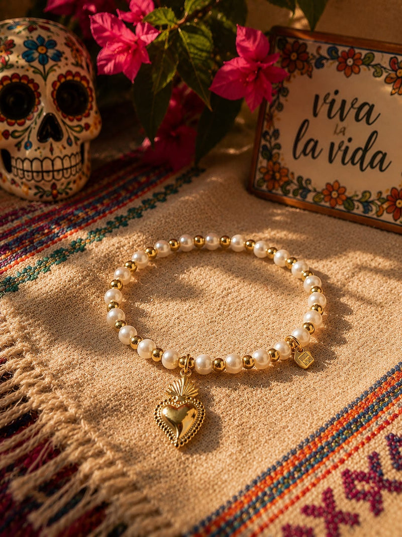 Bracelet Perle et Ex Voto