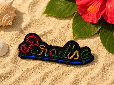 Broche en tissu Paradise