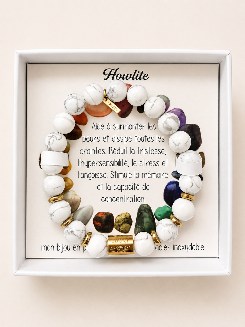 Bracelet en pierre — Howlite