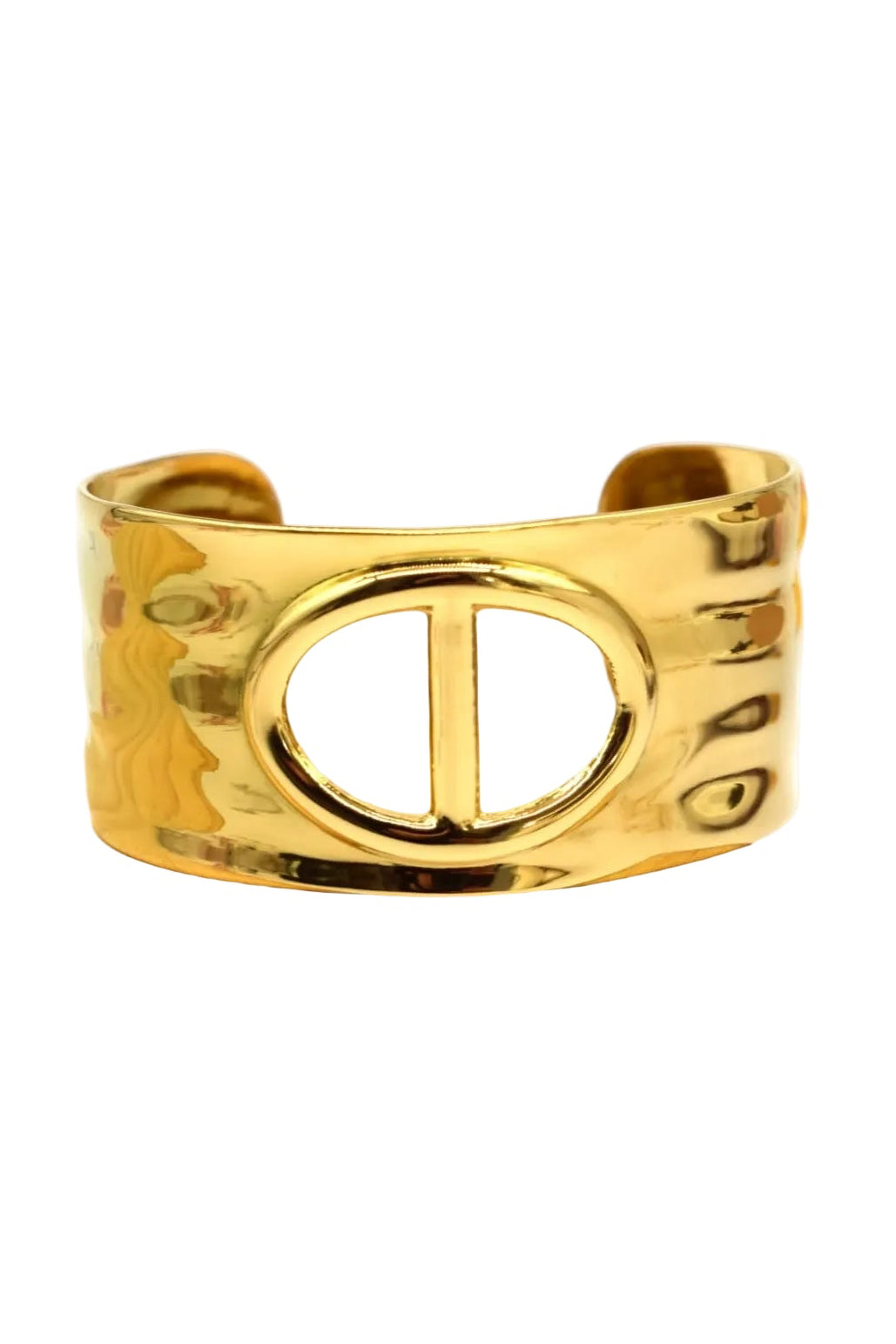 Manchette maille marine ouverte horizontale