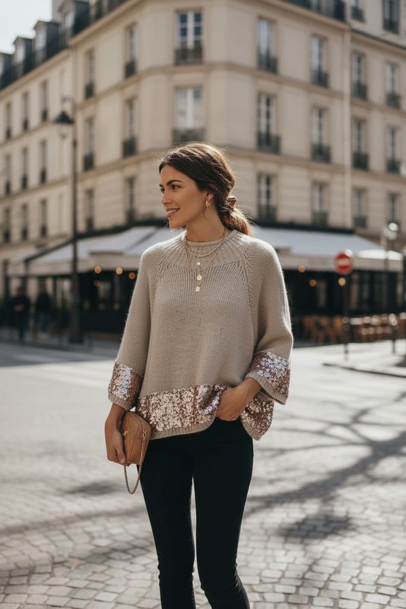 Pull à sequins