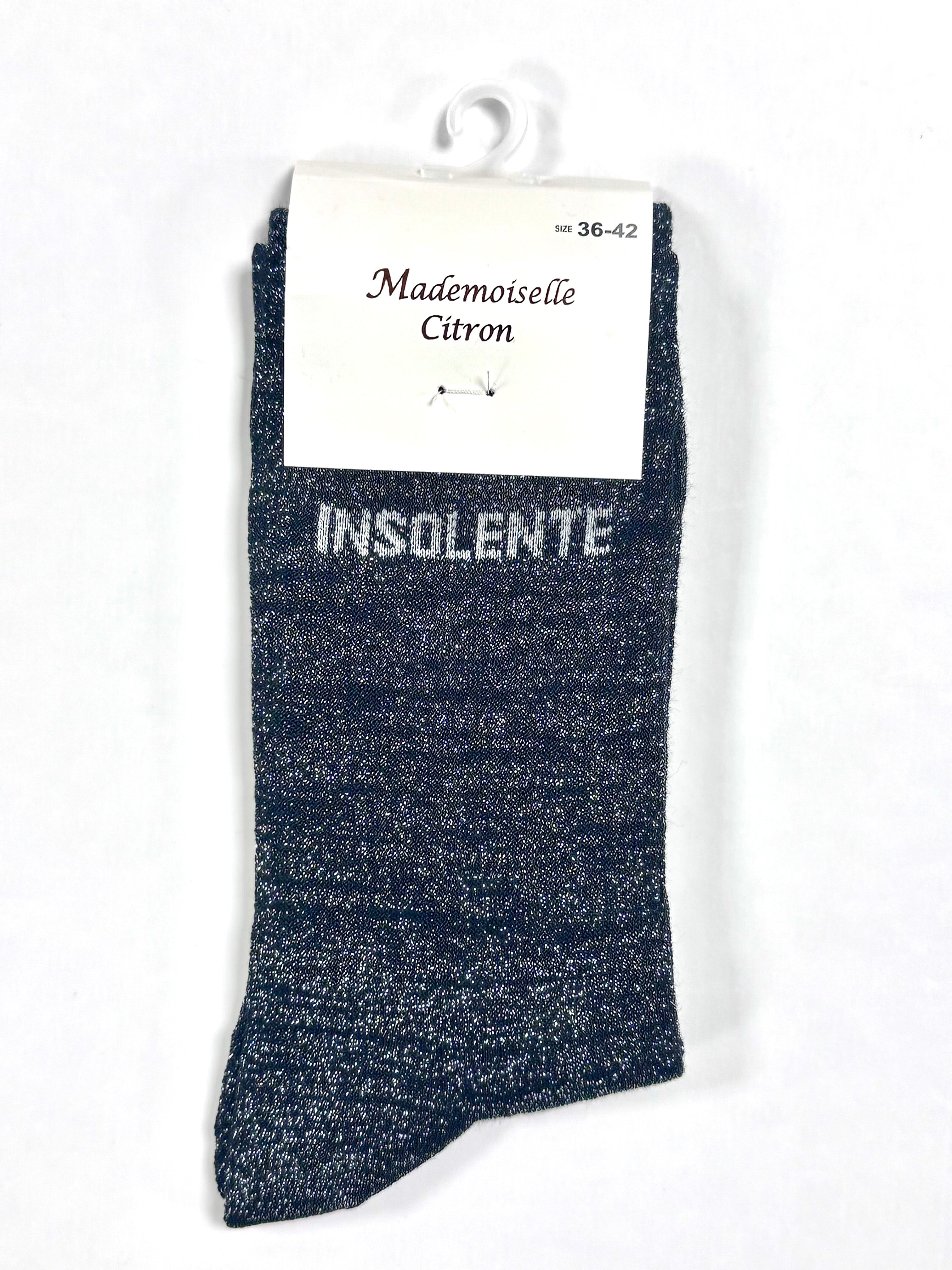Chaussettes à Paillettes - Insolente (Noir)