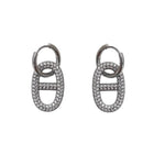 Boucles maille marine strass