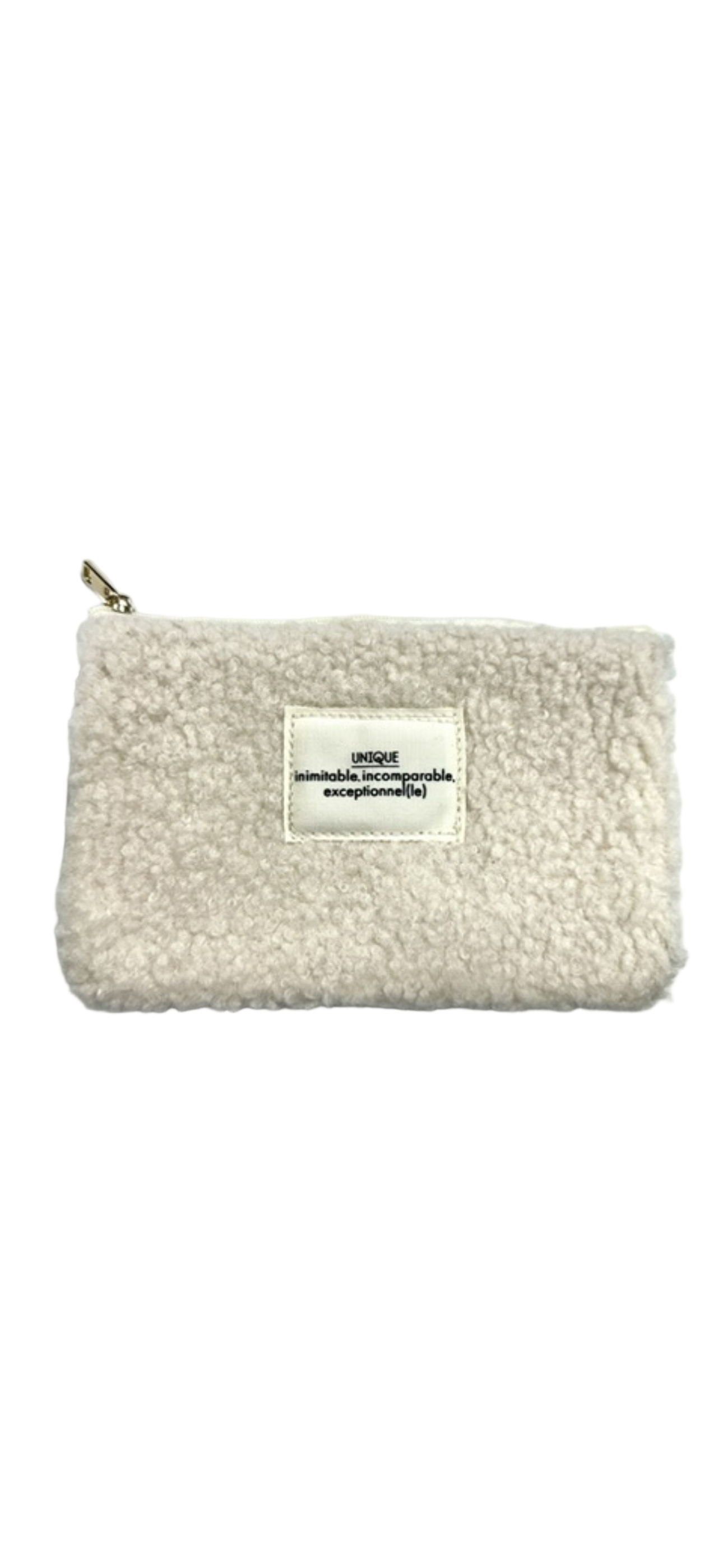 Pochette « Unique, immitable (moumoute) » - Blanc