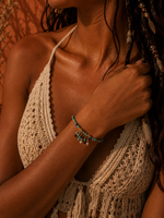 Bracelet Pierre et Pampilles Turquoise et Gold