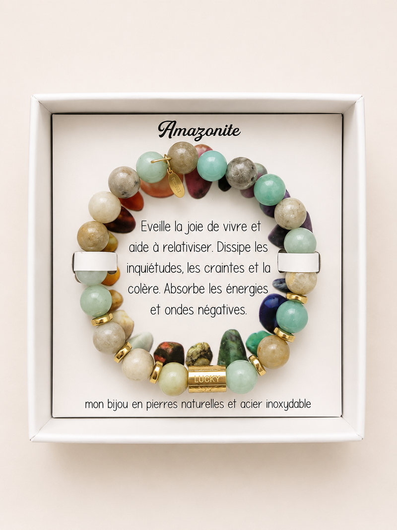 Bracelet en pierre — Amazonite