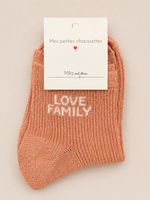 Chaussettes à paillettes « Love Family »