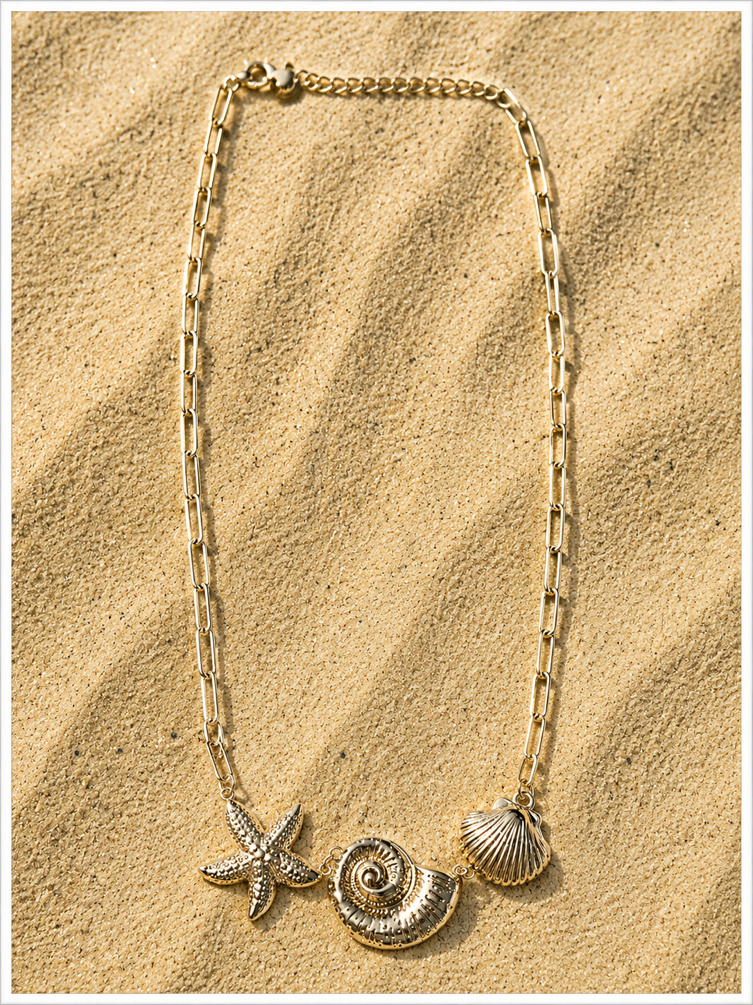 Collier Duo Marine - Coquillage & Étoile de Mer