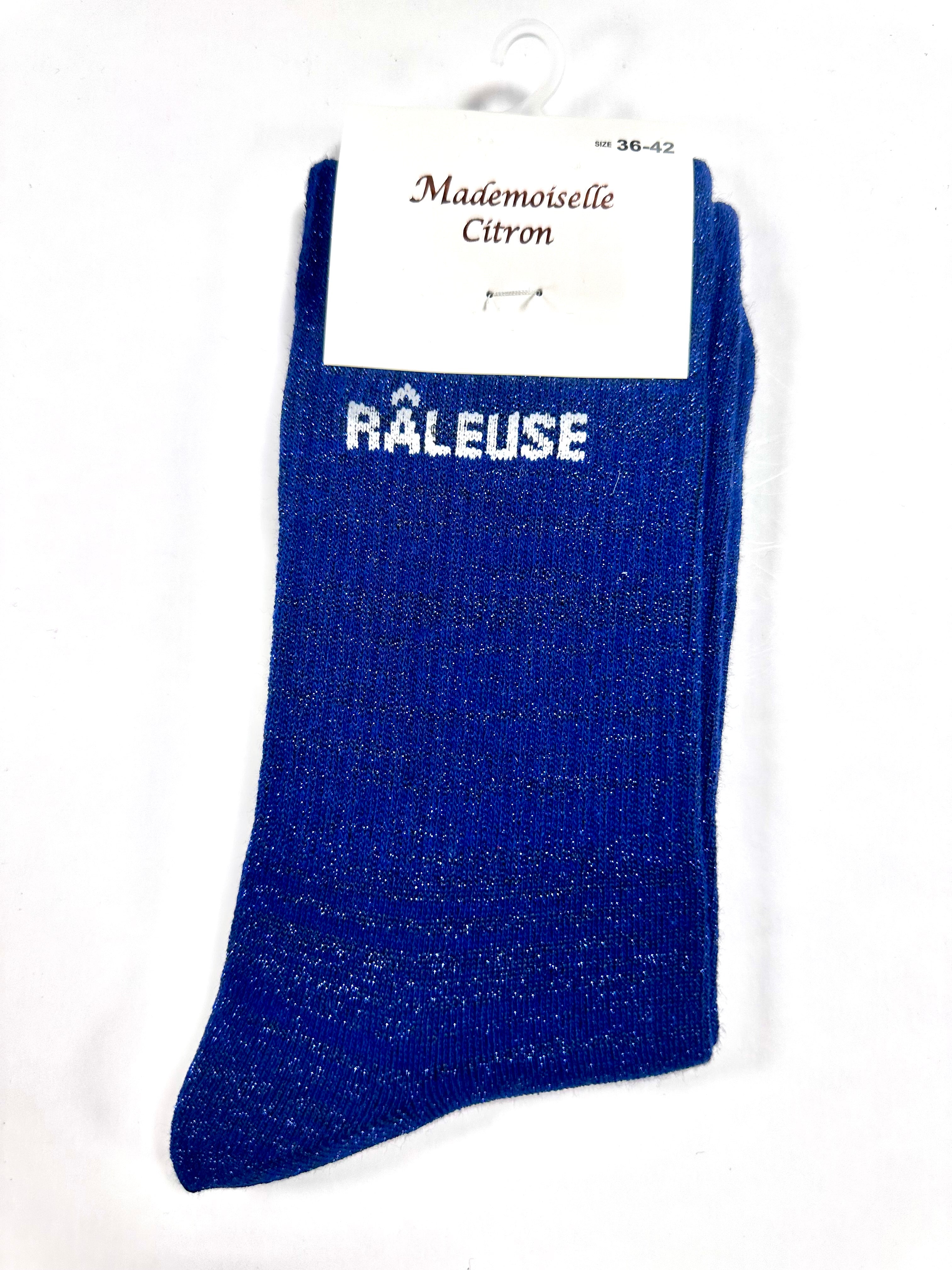 Chaussettes à Paillettes - Râleuse (Bleu foncé)