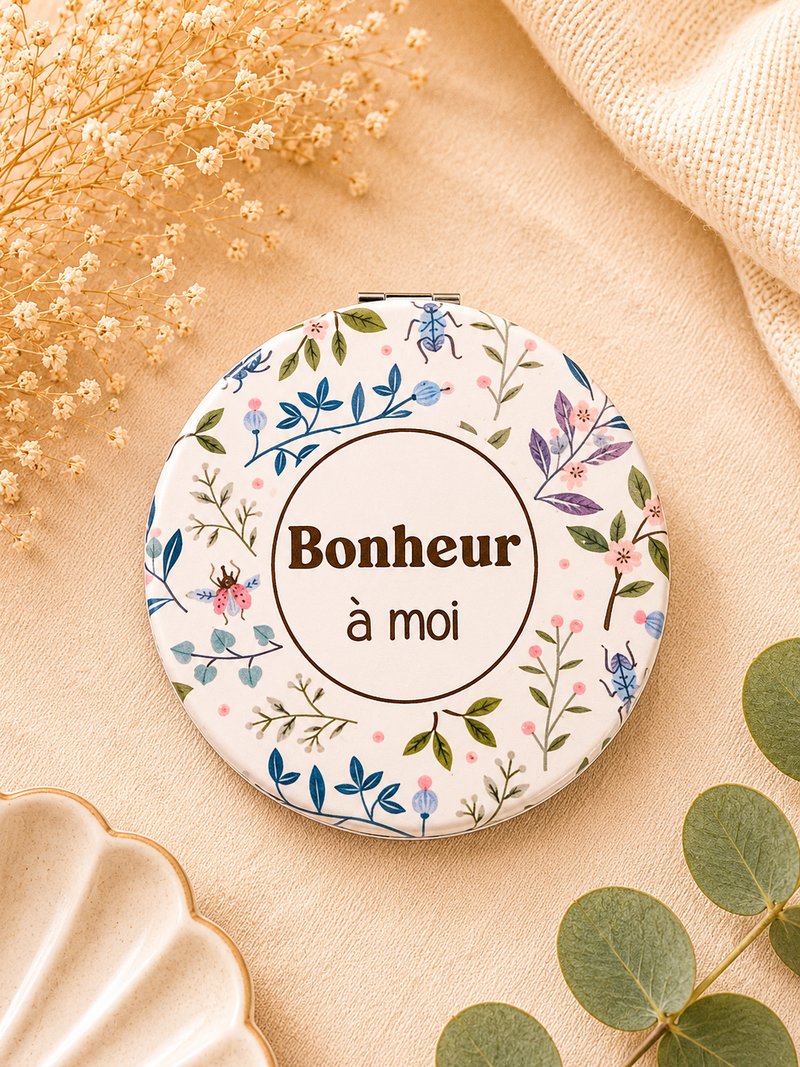 Miroir de Poche Rond - Bonheur à Moi