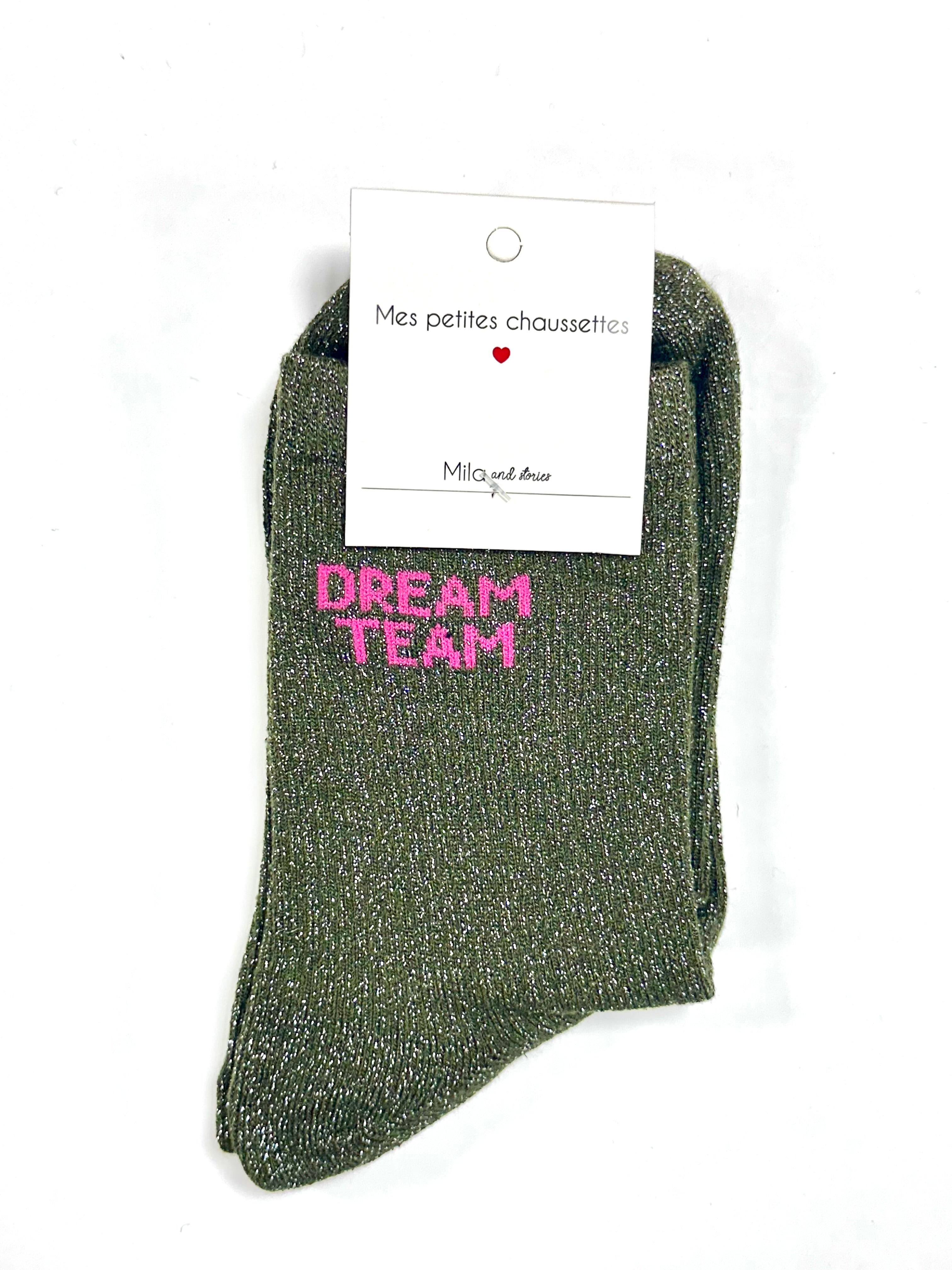 Chaussettes à paillettes « Dream team » - Vert