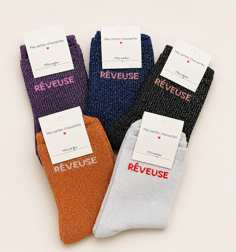 Chaussettes à paillettes « Rêveuse »
