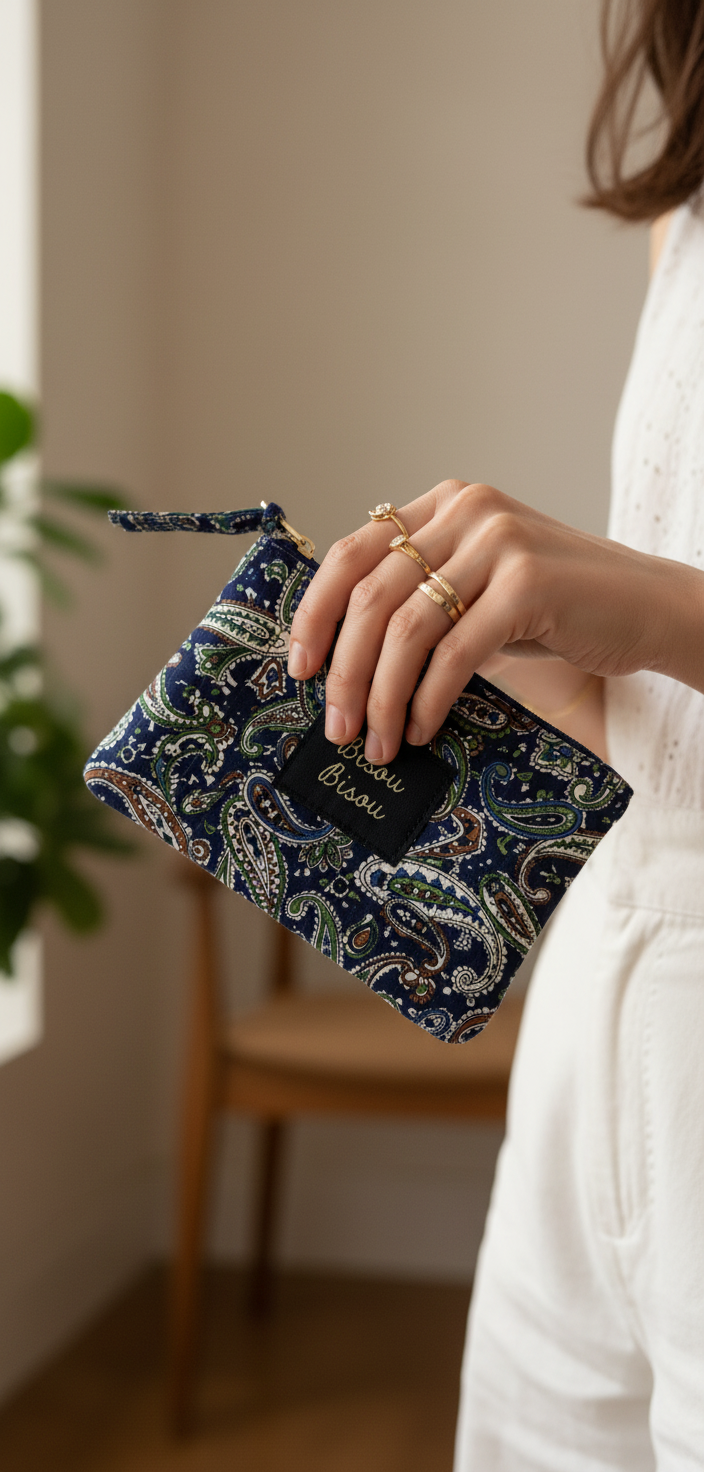 Pochette Message - Bisou bisou (Bleu)