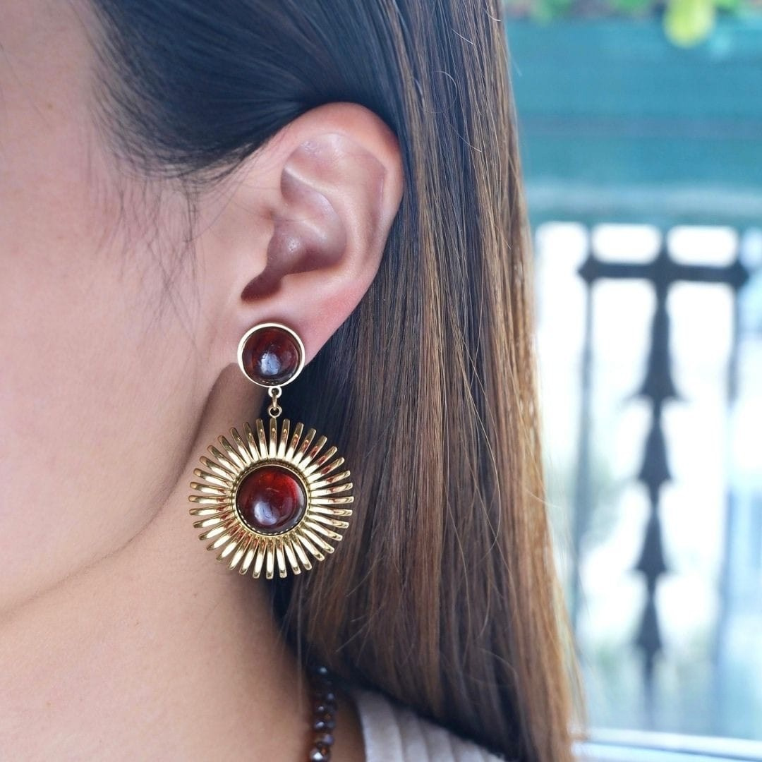 Boucles d’oreilles « Red Sun »