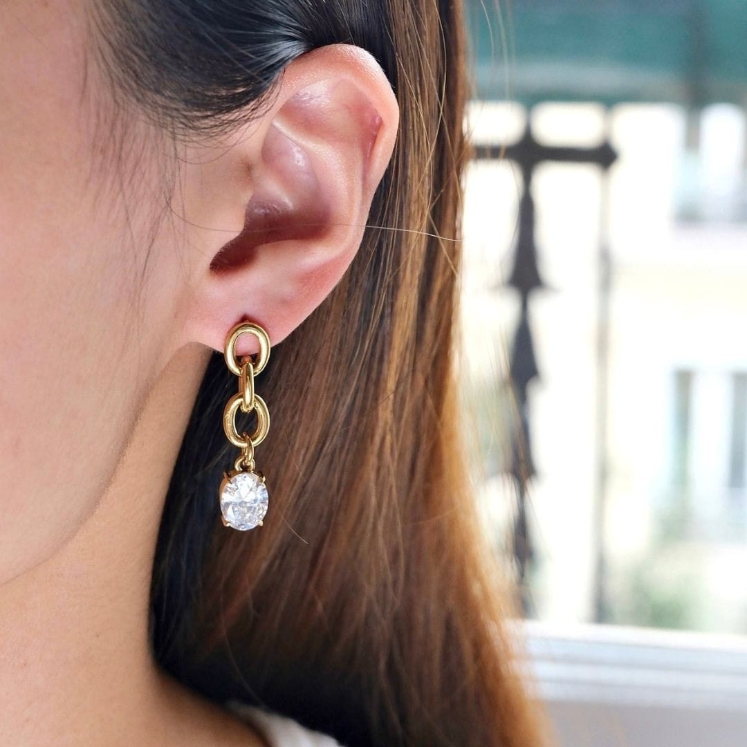 Boucles d’oreilles pendantes « Ice »