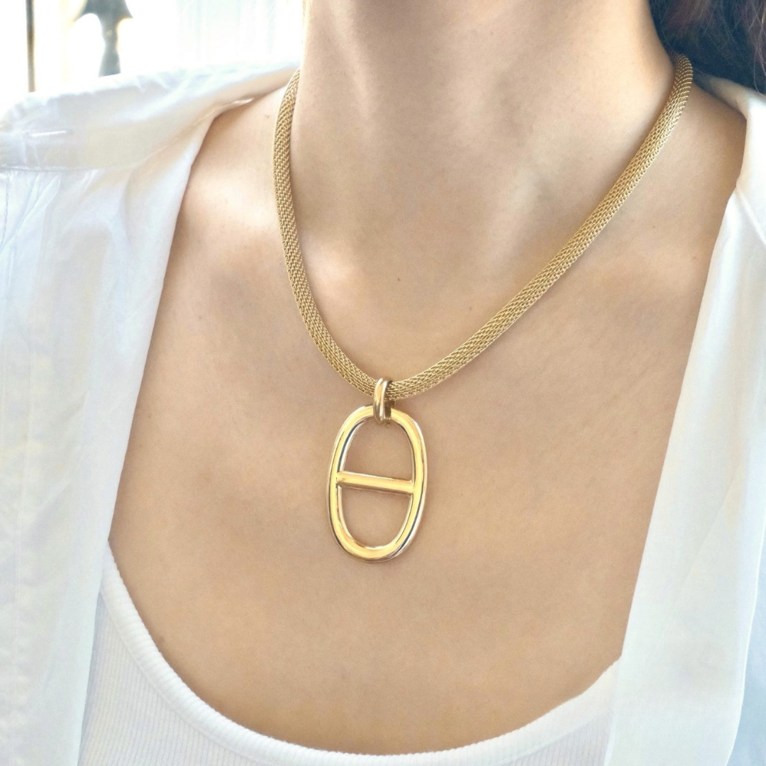 Collier « Maille marine » grosse maille