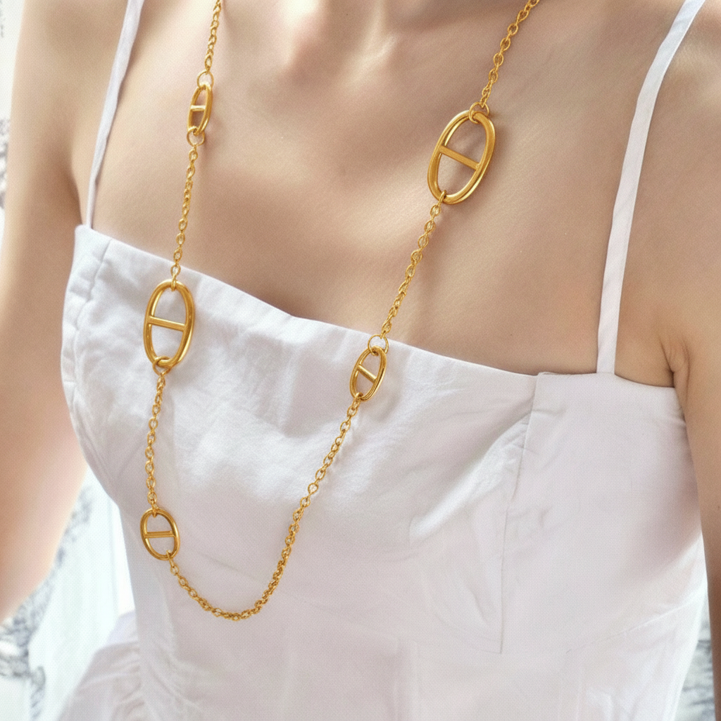 Sautoir maille marine (grosse maille)