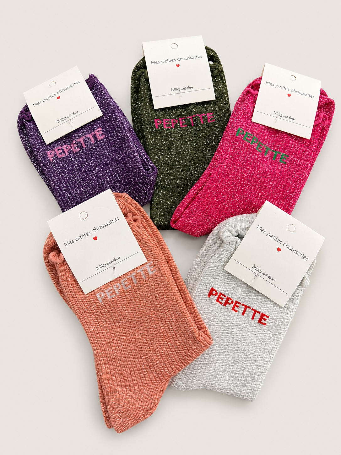 Chaussettes à paillettes « Pepette »