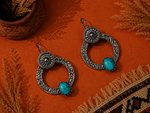 Boucles Oracle Acier et Turquoise