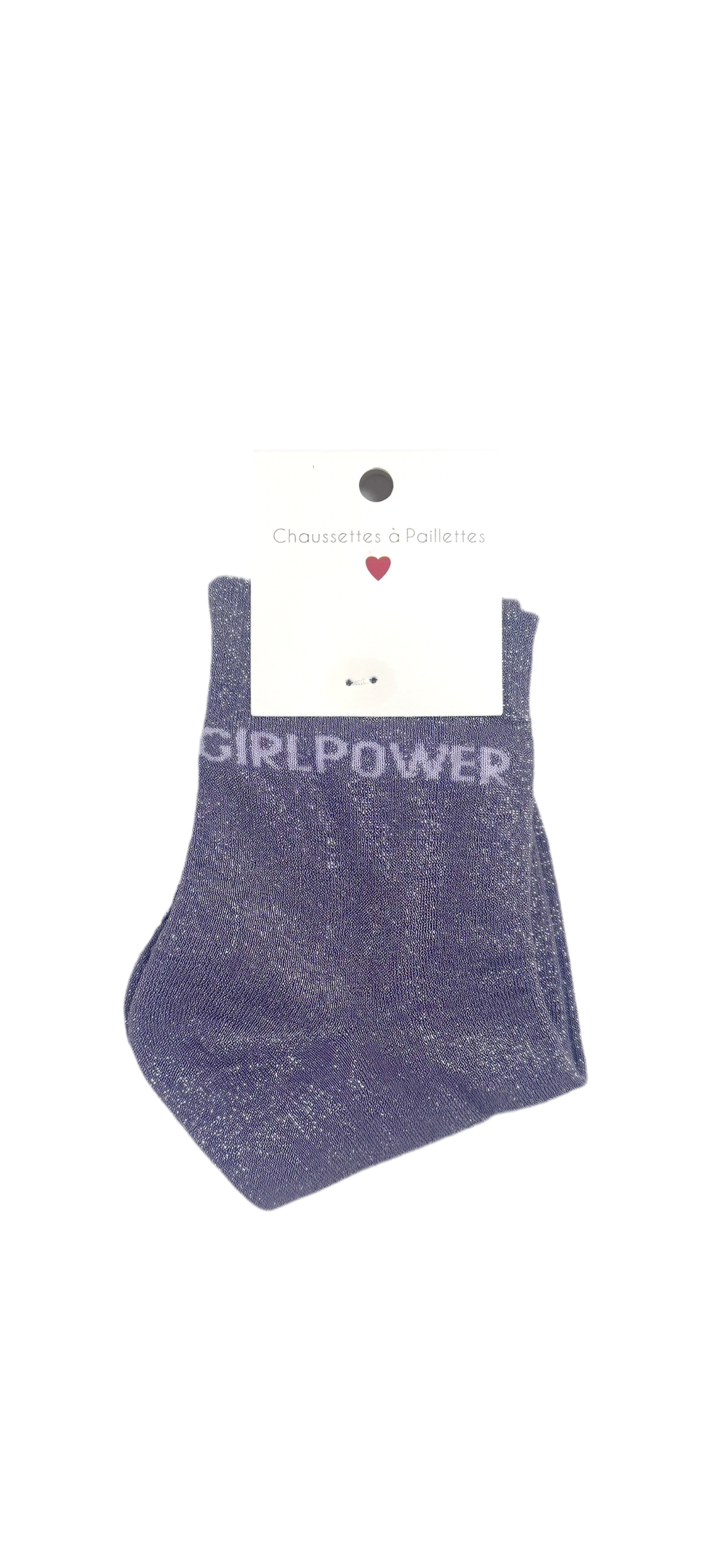Chaussettes à Paillettes "Girlpower" - Violet