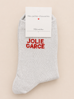 Chaussettes à paillettes « Jolie garce »