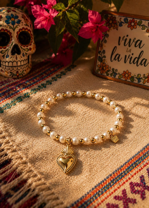 Bracelet Perle et Ex Voto