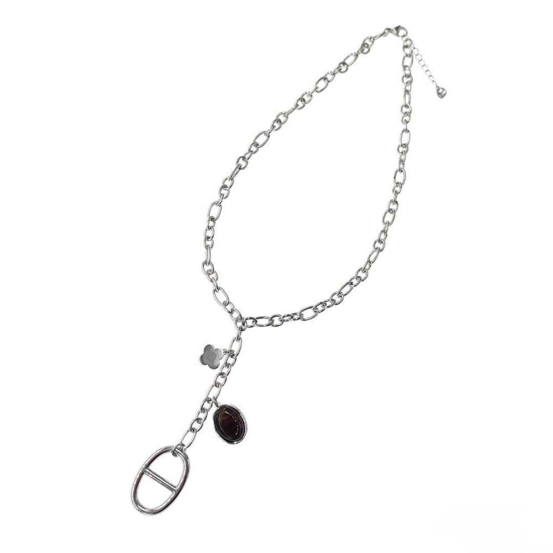 Sautoir Malya Maille Marine en Acier Inoxydable