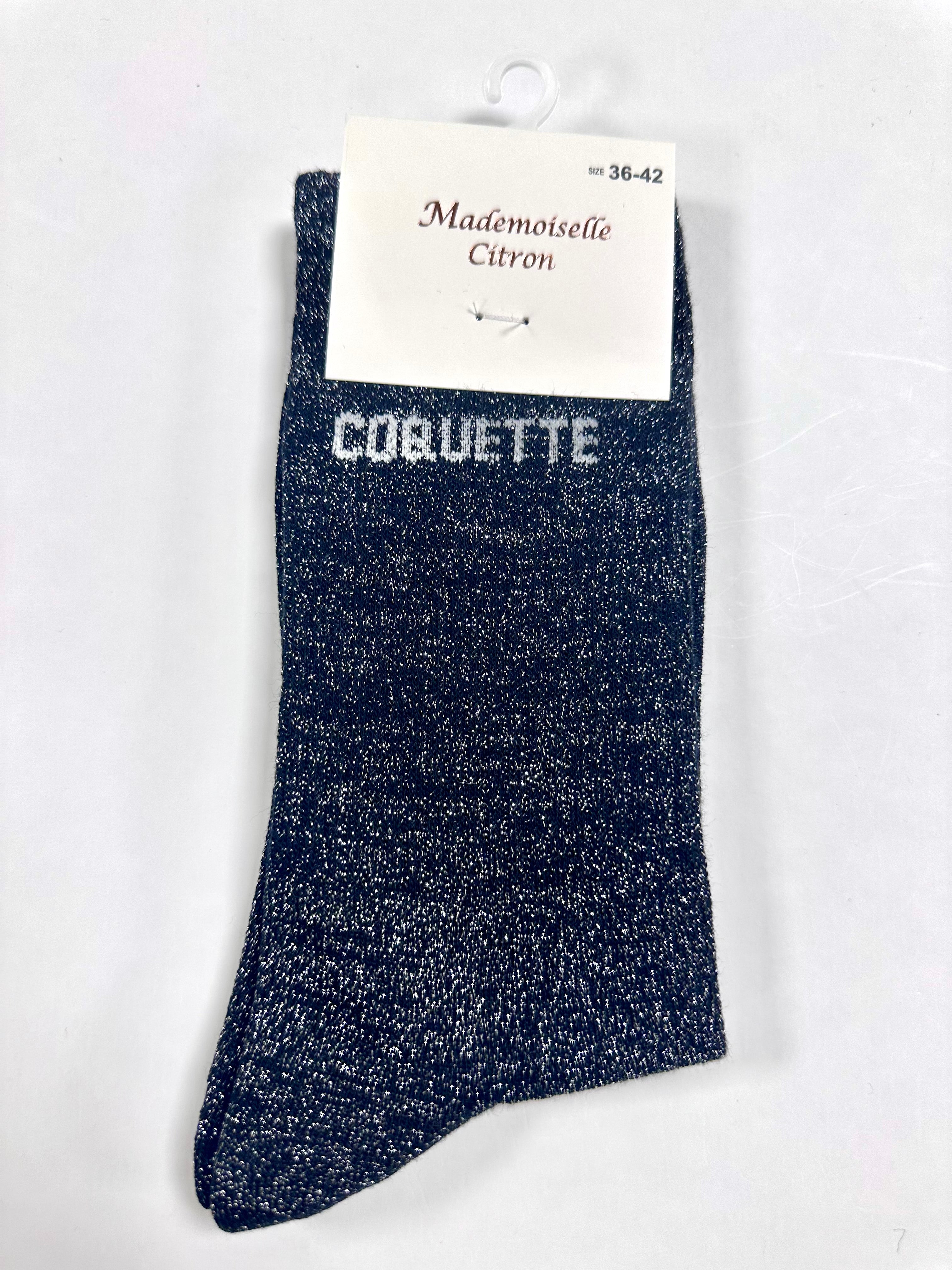 Chaussettes à Paillettes - Coquette (Noir)