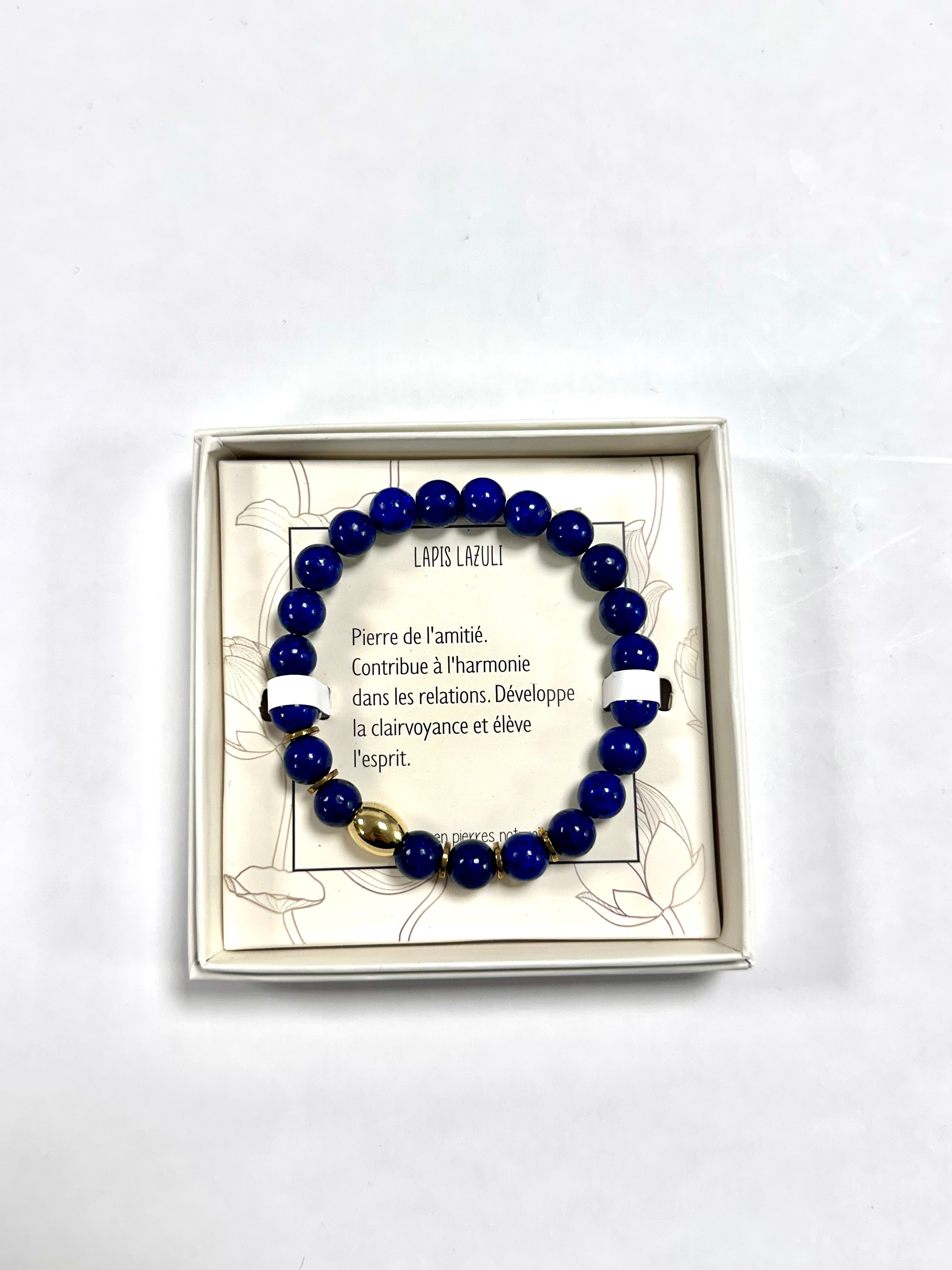 Bracelet en pierre — Lapis lazuli