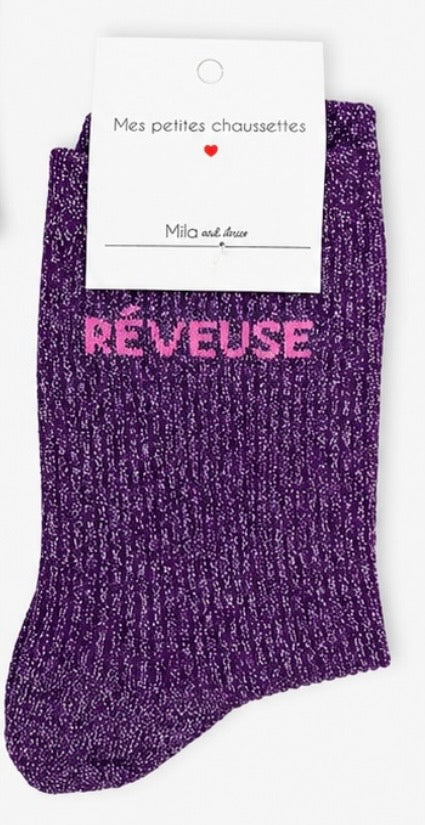Chaussettes à paillettes « Rêveuse »