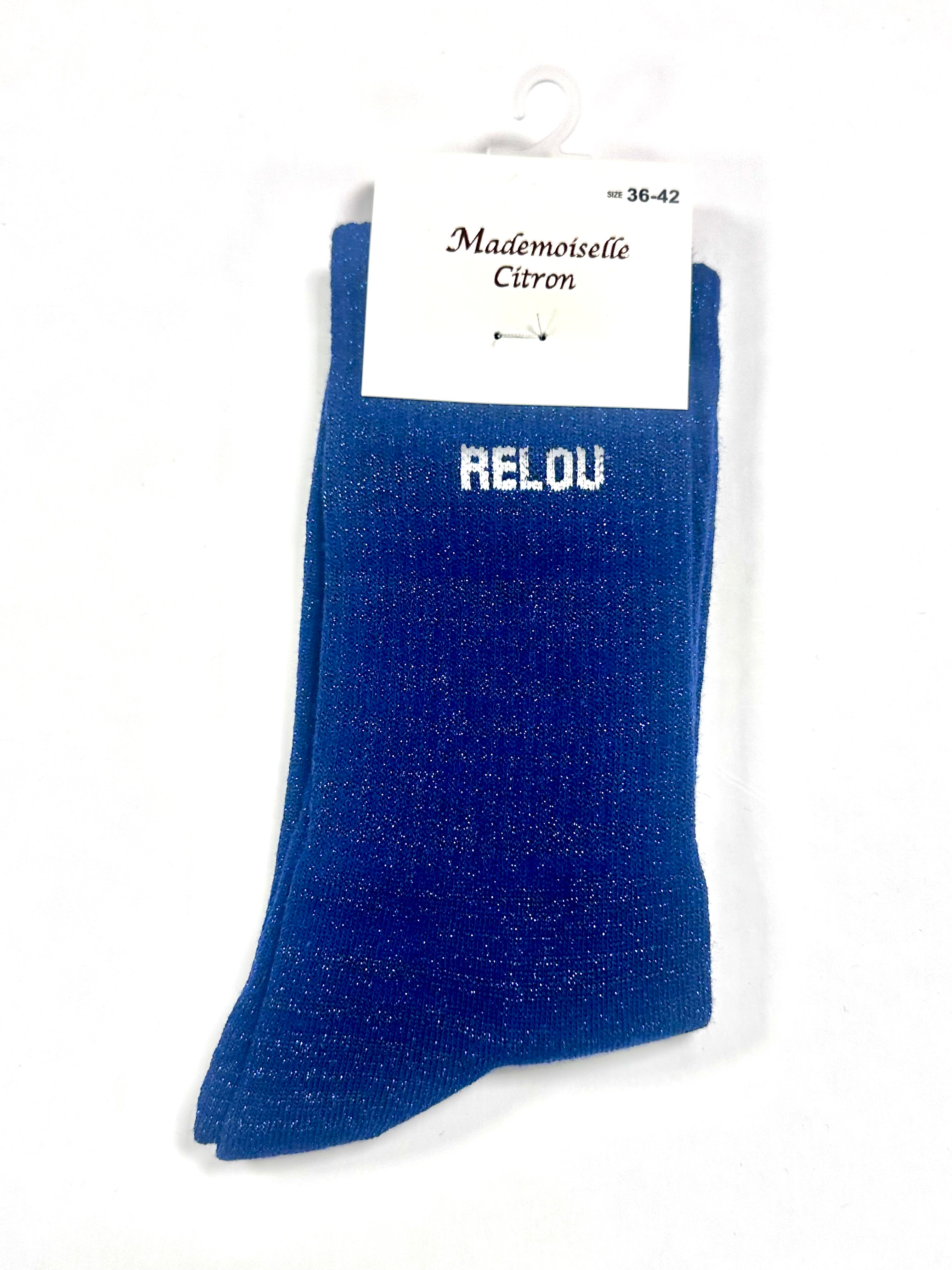 Chaussettes à Paillettes - Relou (Bleu foncé)