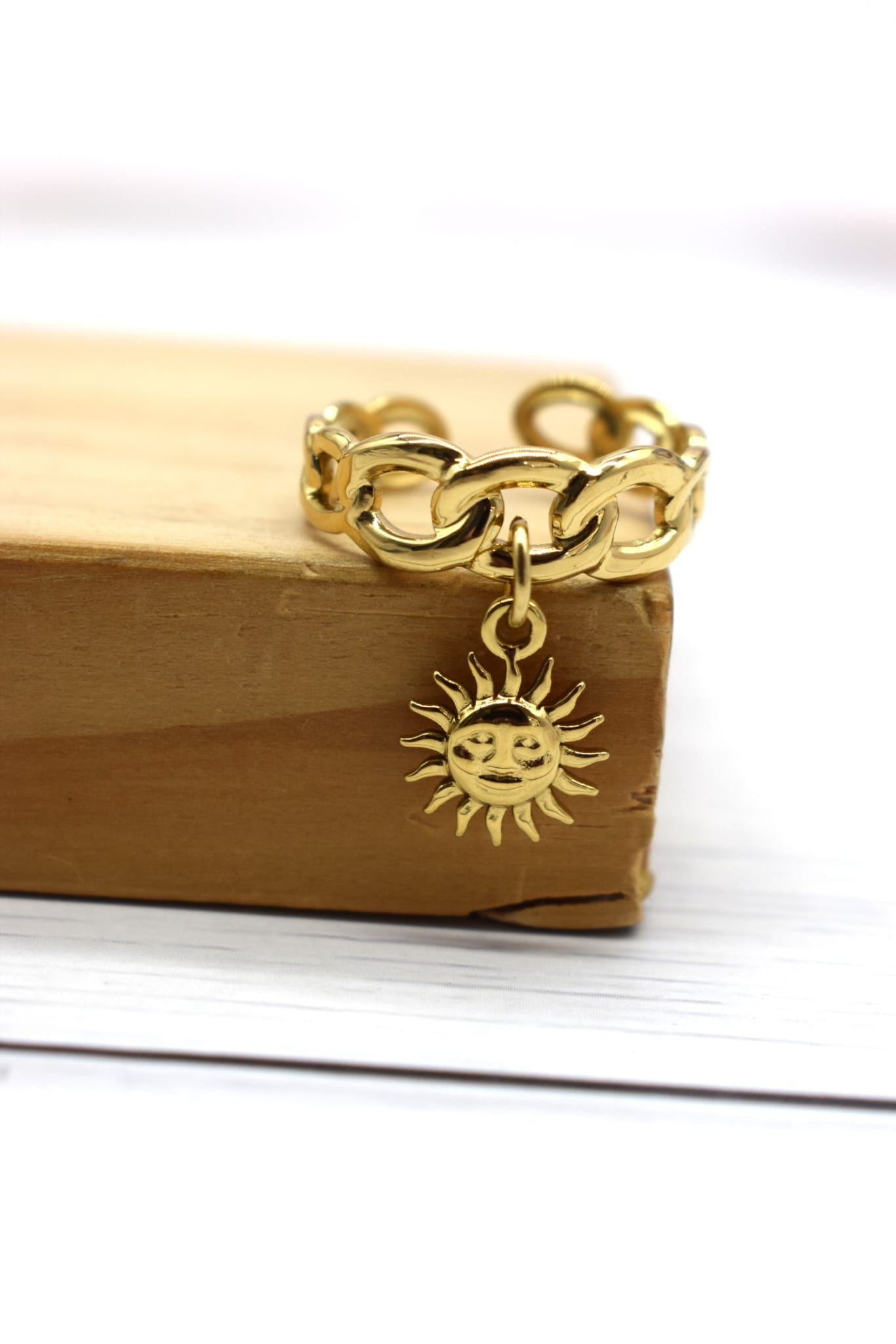 Bague pampille soleil