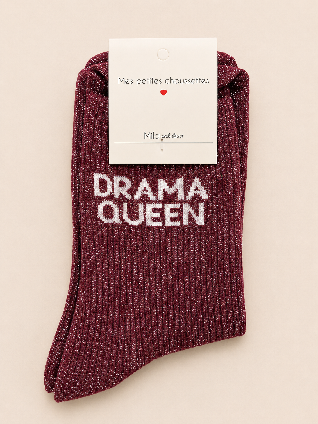 Chaussettes à paillettes « Drama queen »
