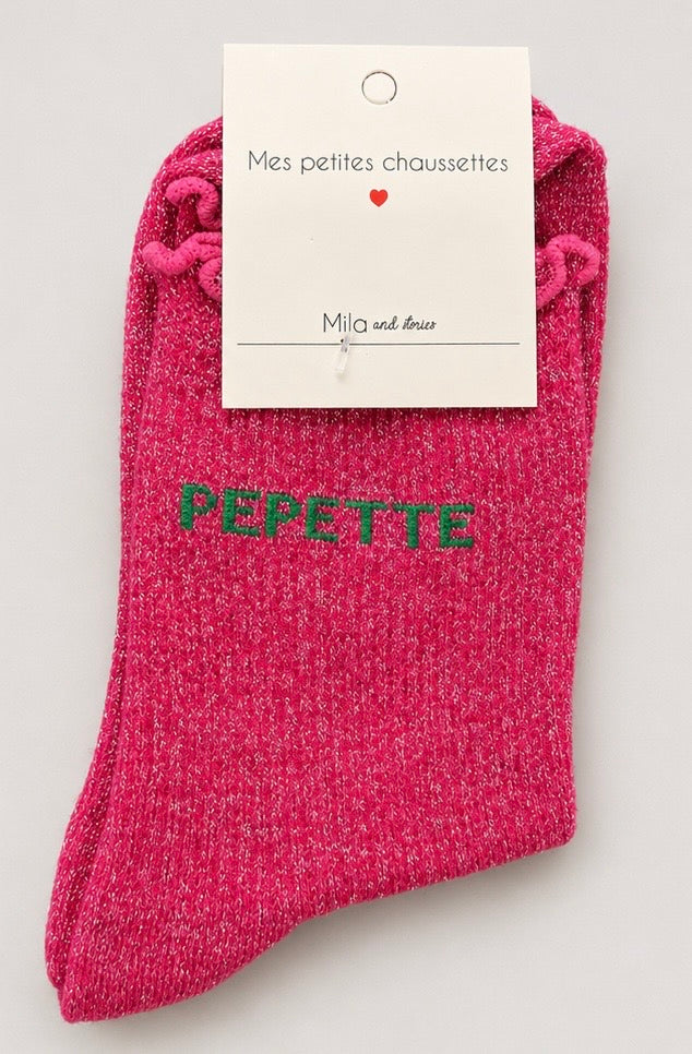 Chaussettes à paillettes « Pepette »