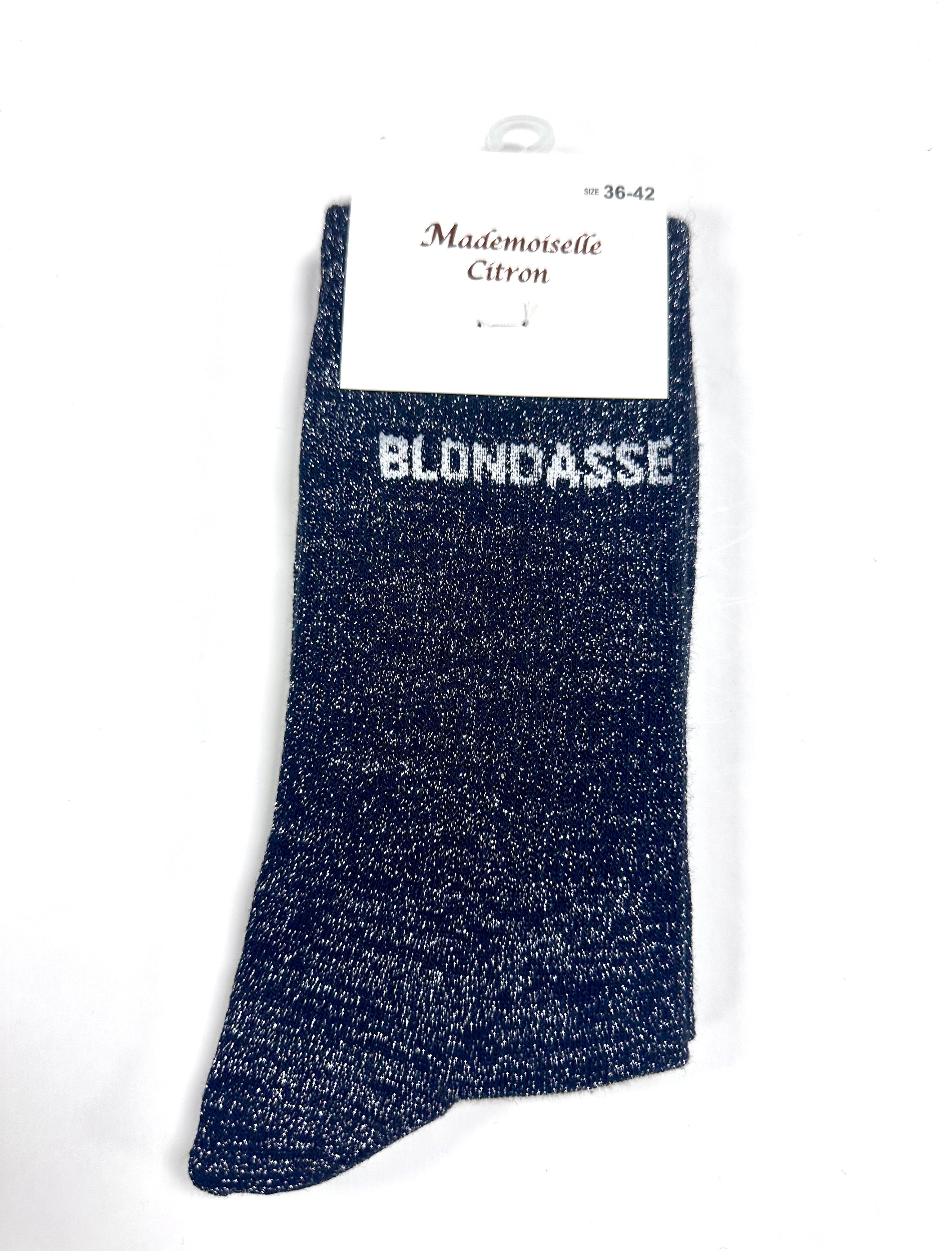 Chaussettes à Paillettes - Blondasse (Noir)