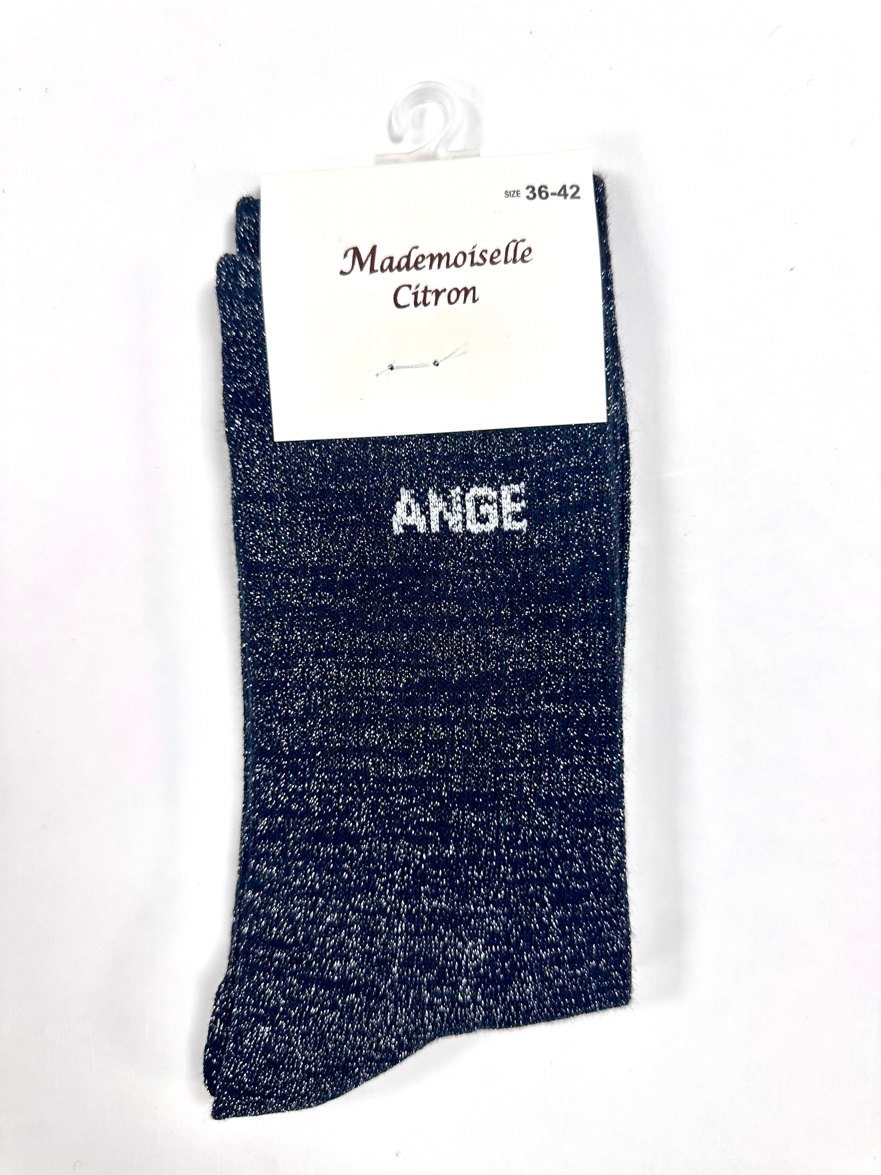 Chaussettes à Paillettes - Ange (Noir)