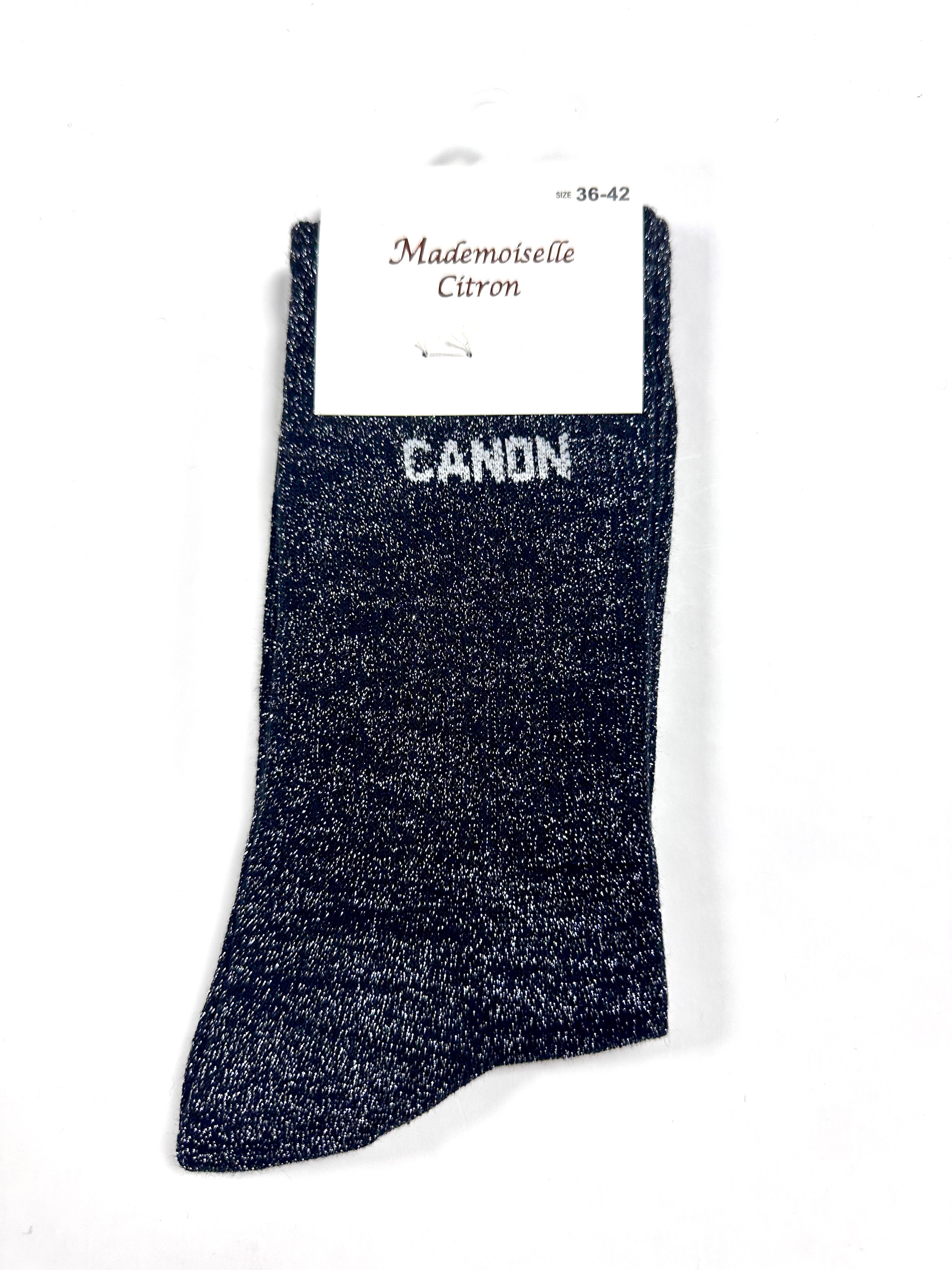 Chaussettes à Paillettes - Canon (Noir)