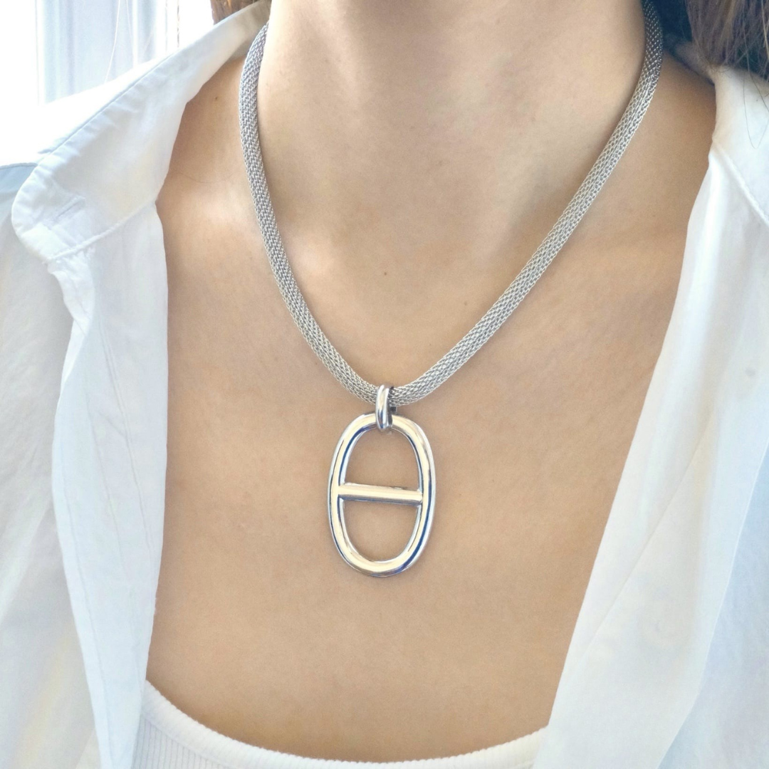 Collier « Maille marine » grosse maille