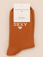 Chaussettes à paillettes « Sexy » - Orange