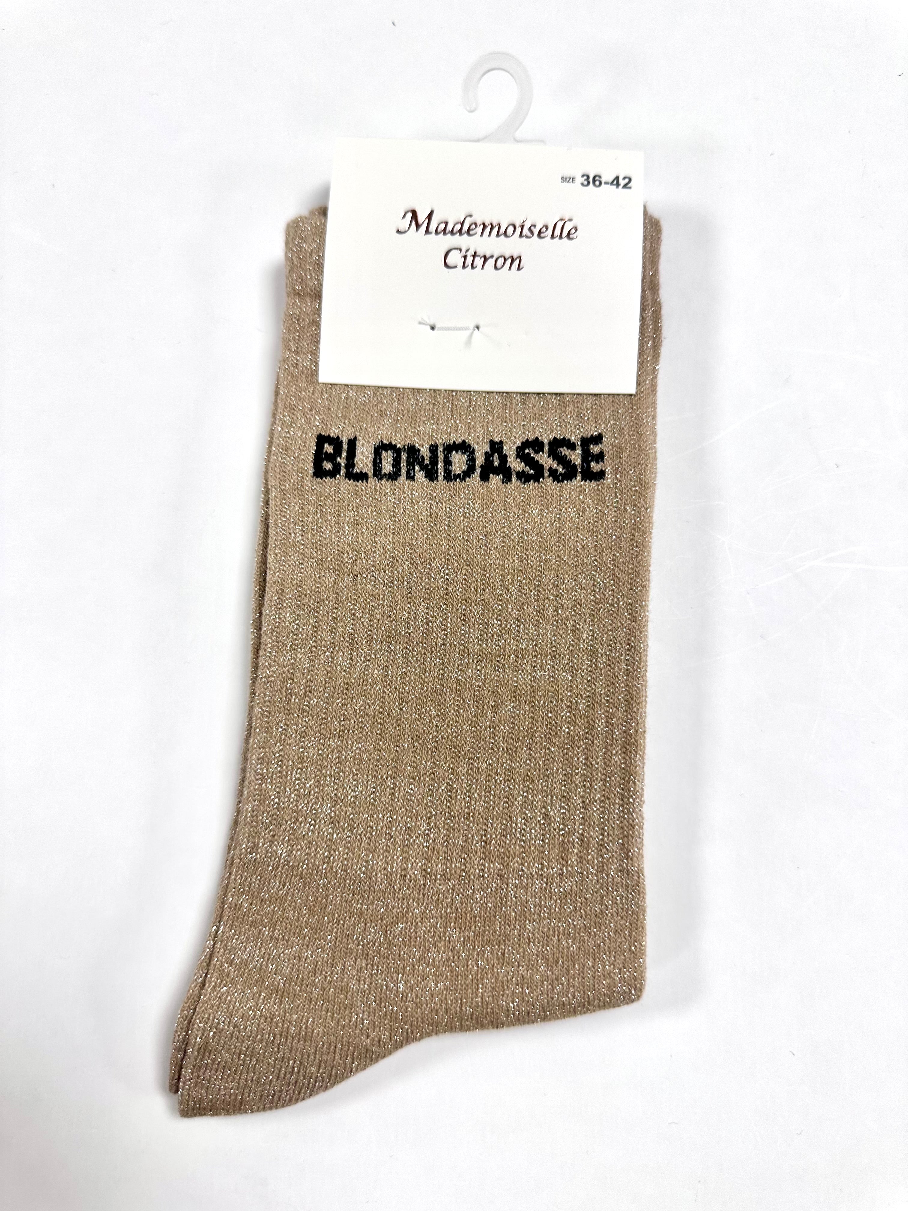 Chaussettes à Paillettes - Blondasse (Beige)