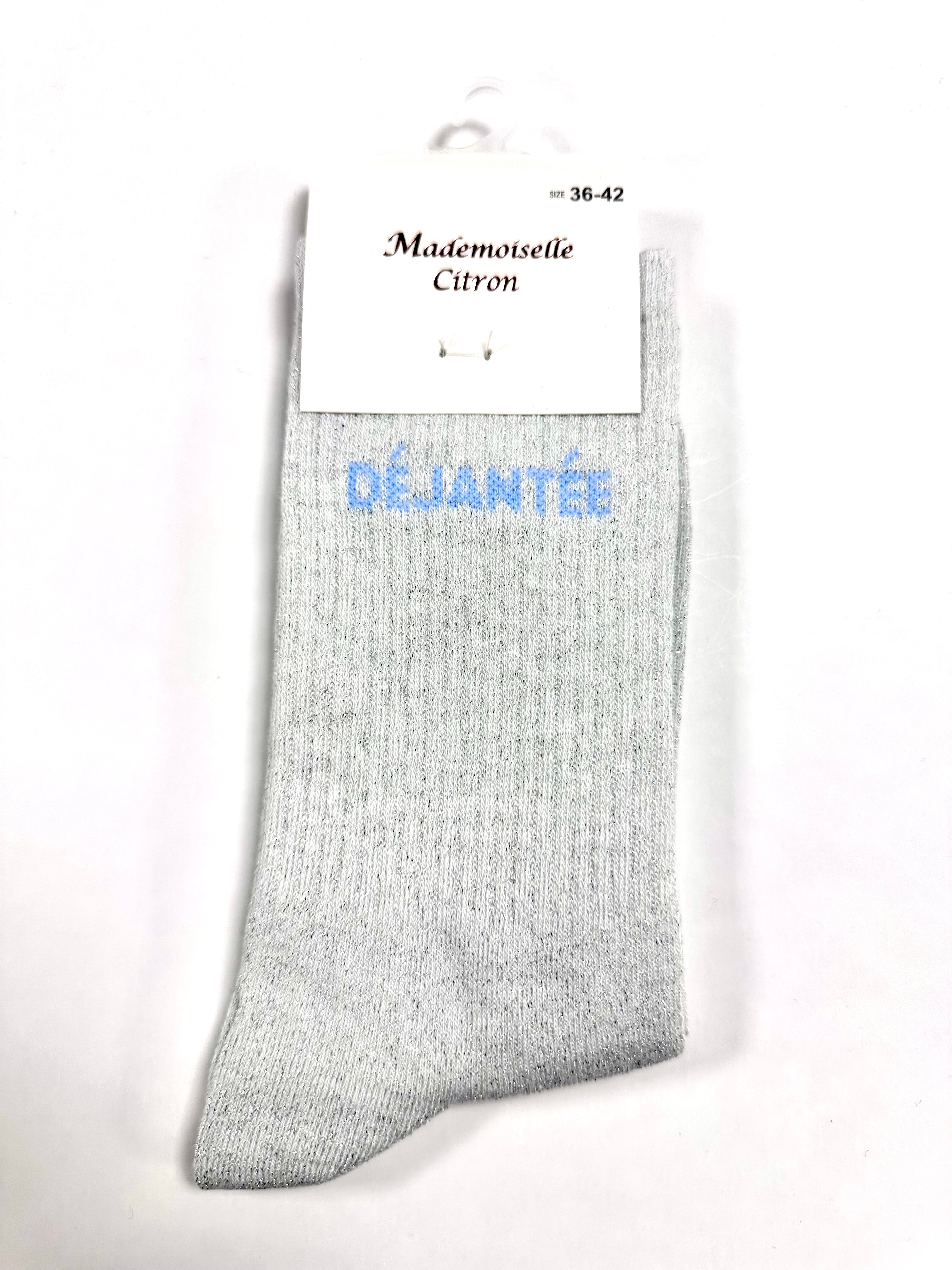 Chaussettes à Paillettes - Déjanté (Gris clair)