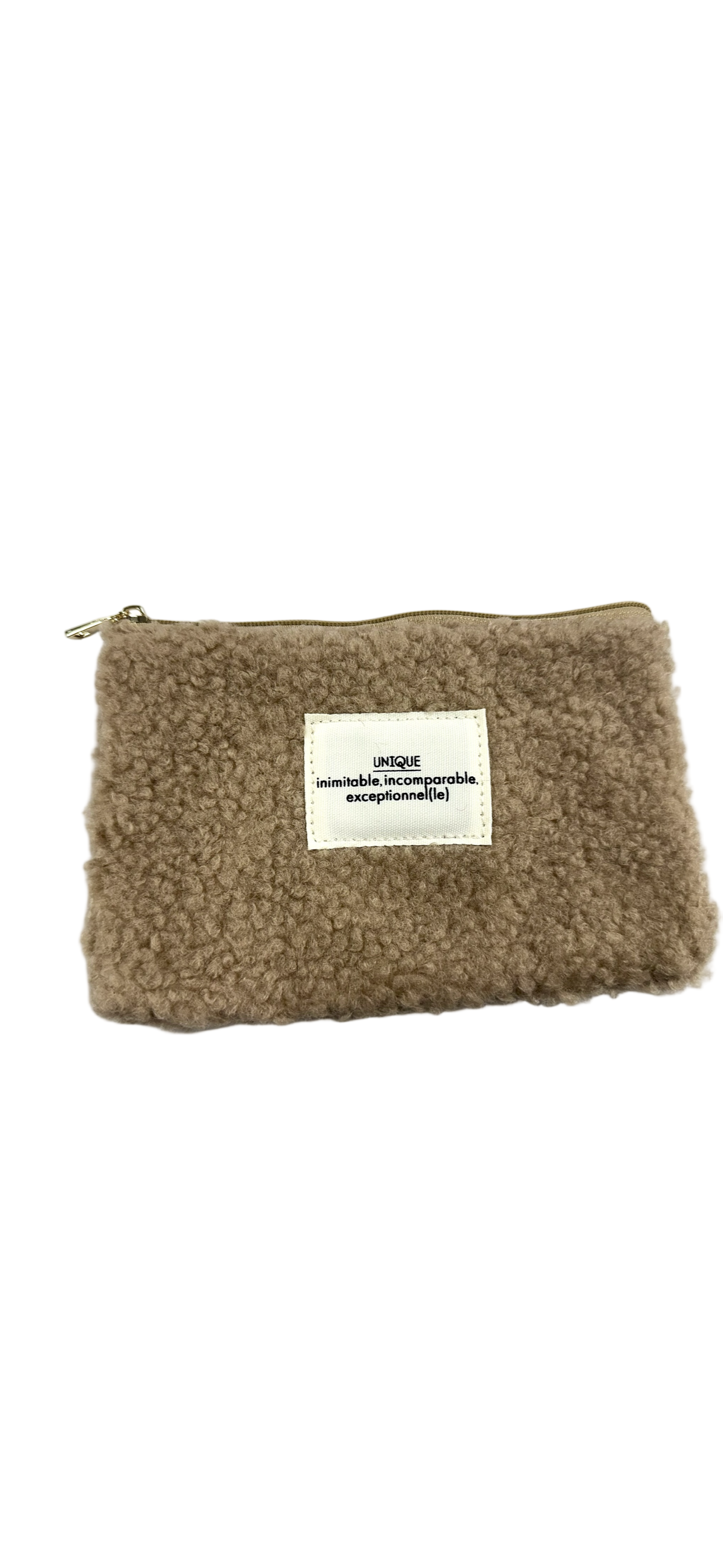 Pochette « Unique, immitable (moumoute) » - Beige
