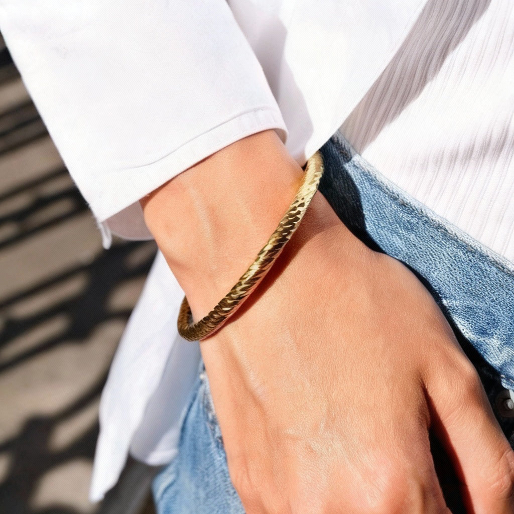 Jonc torsadé épais