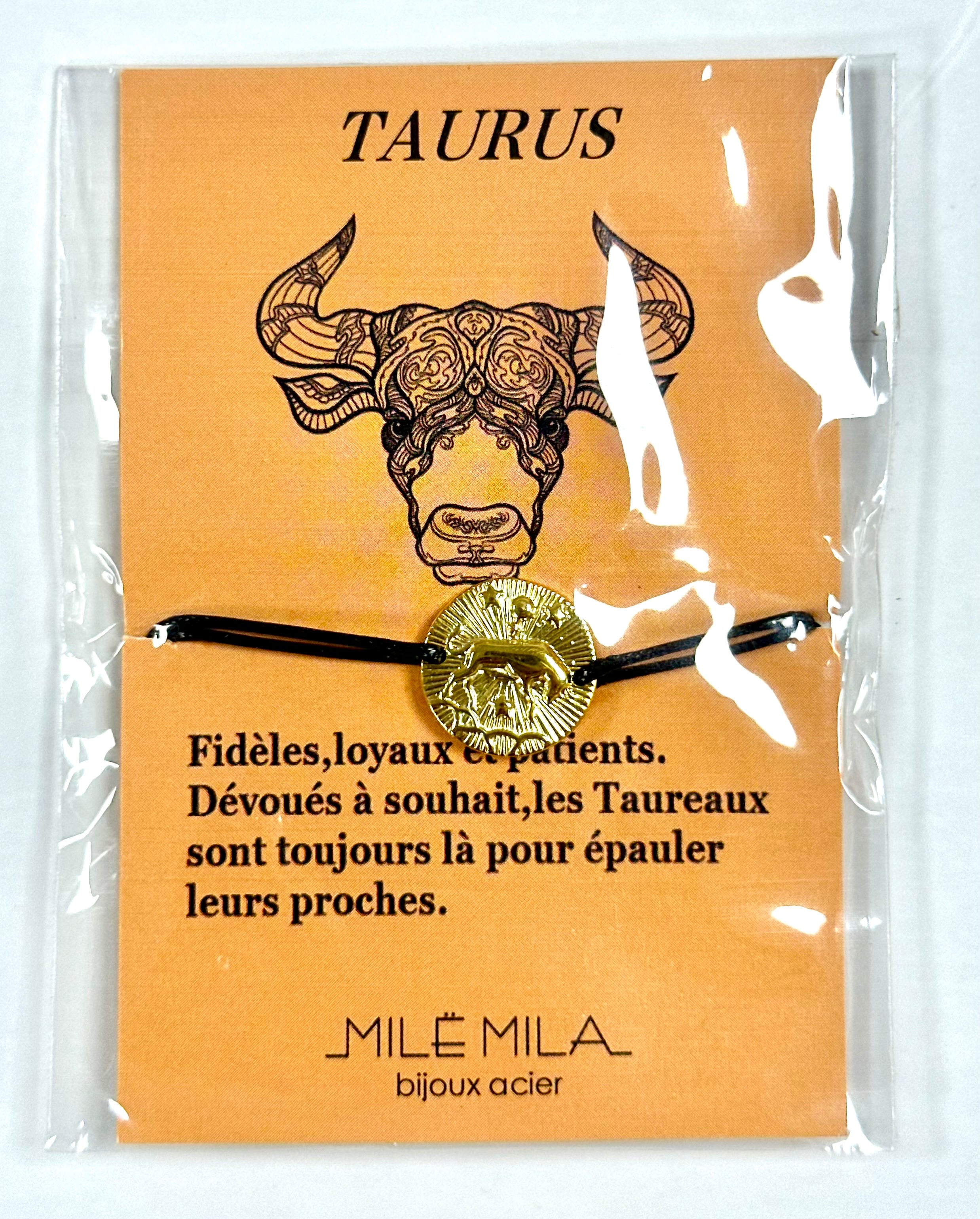 Bracelet zodiaque Taureau en acier inoxydable – La Tienda