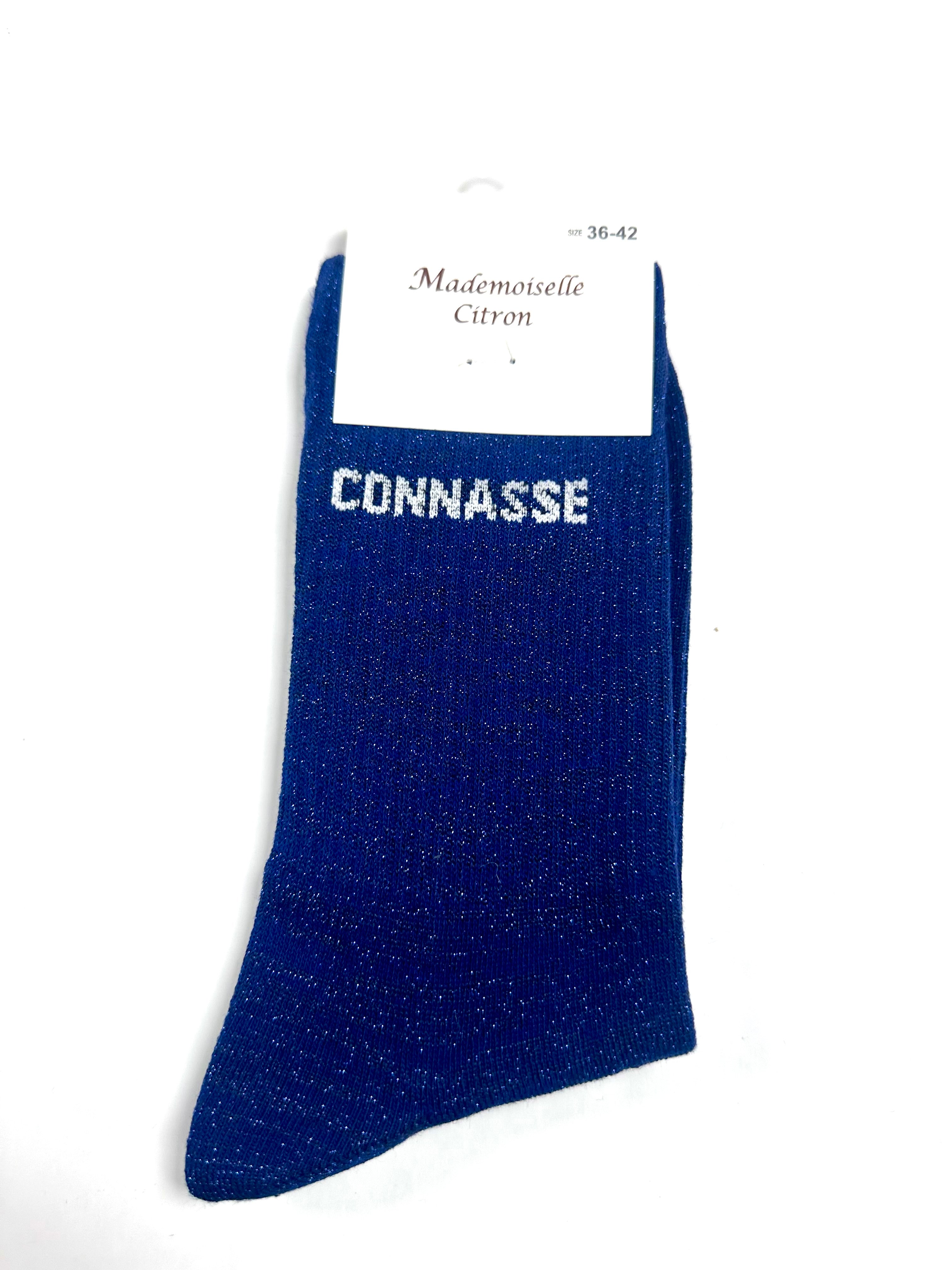 Chaussettes à Paillettes - Connasse (Bleu foncé)