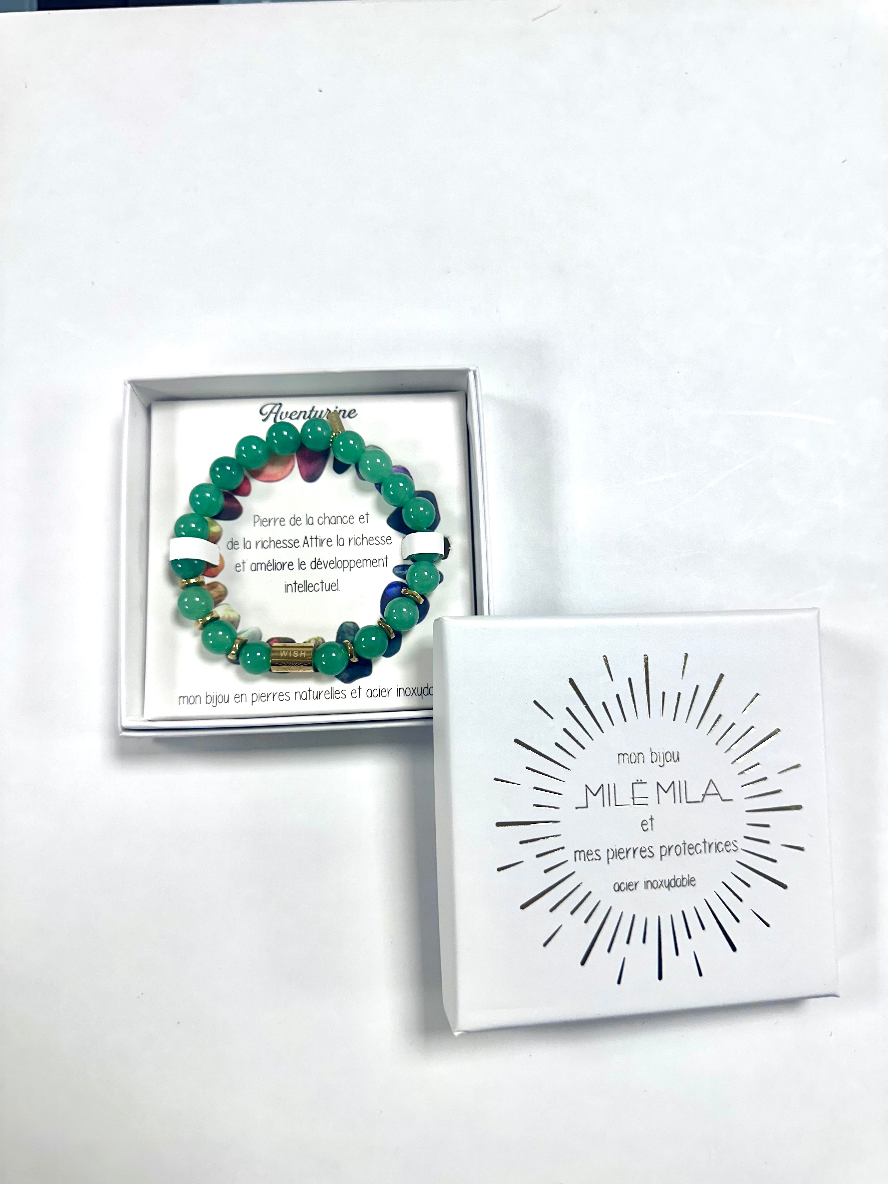 Bracelet en Pierre Naturelle - Aventurine M