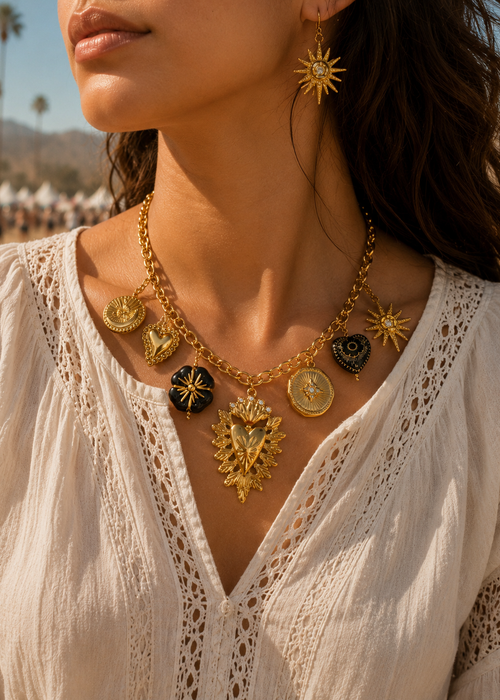 Collier Cœur Multi Breloque