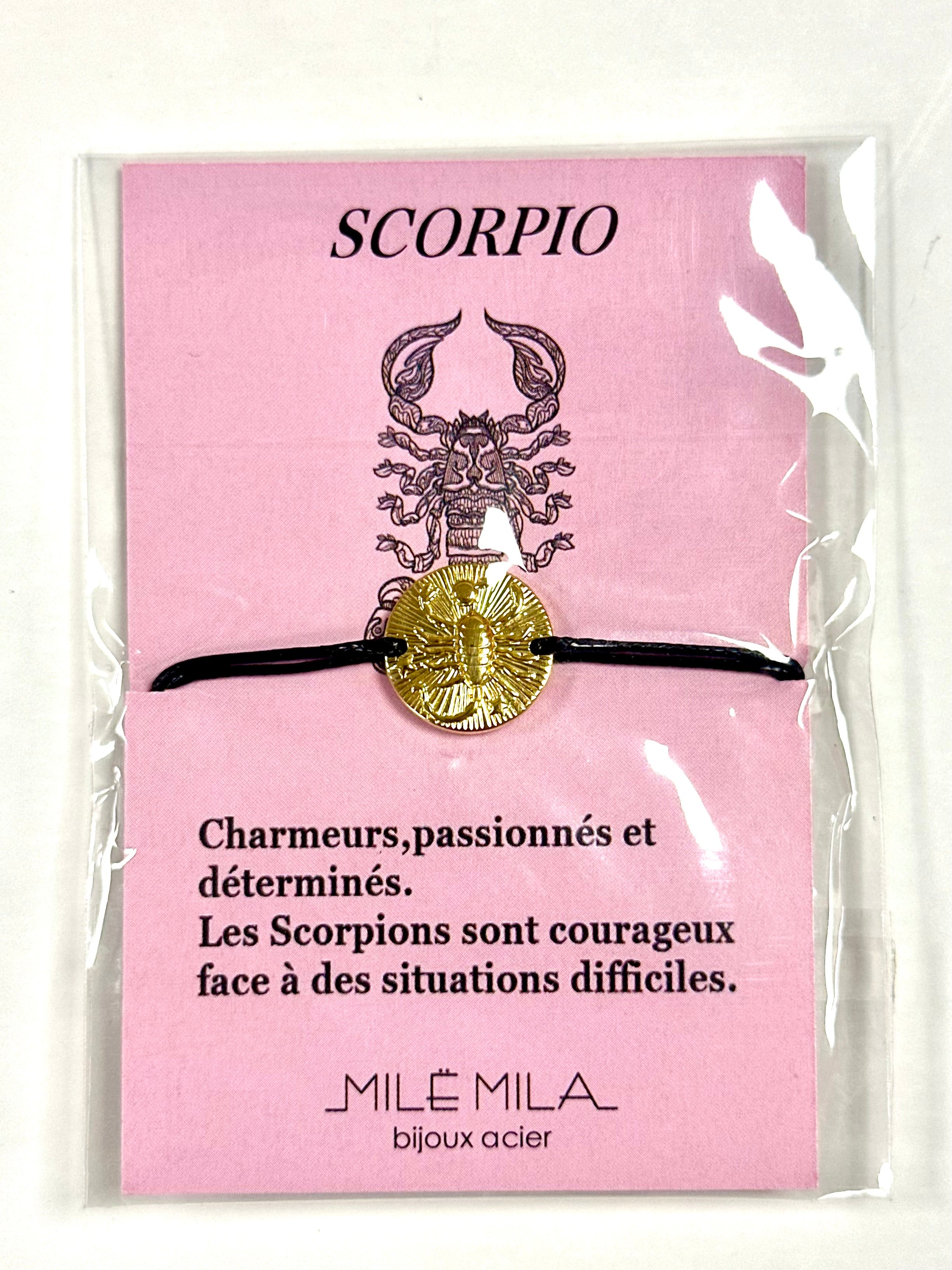 Bracelet zodiaque Scorpion en acier inoxydable – La Tienda