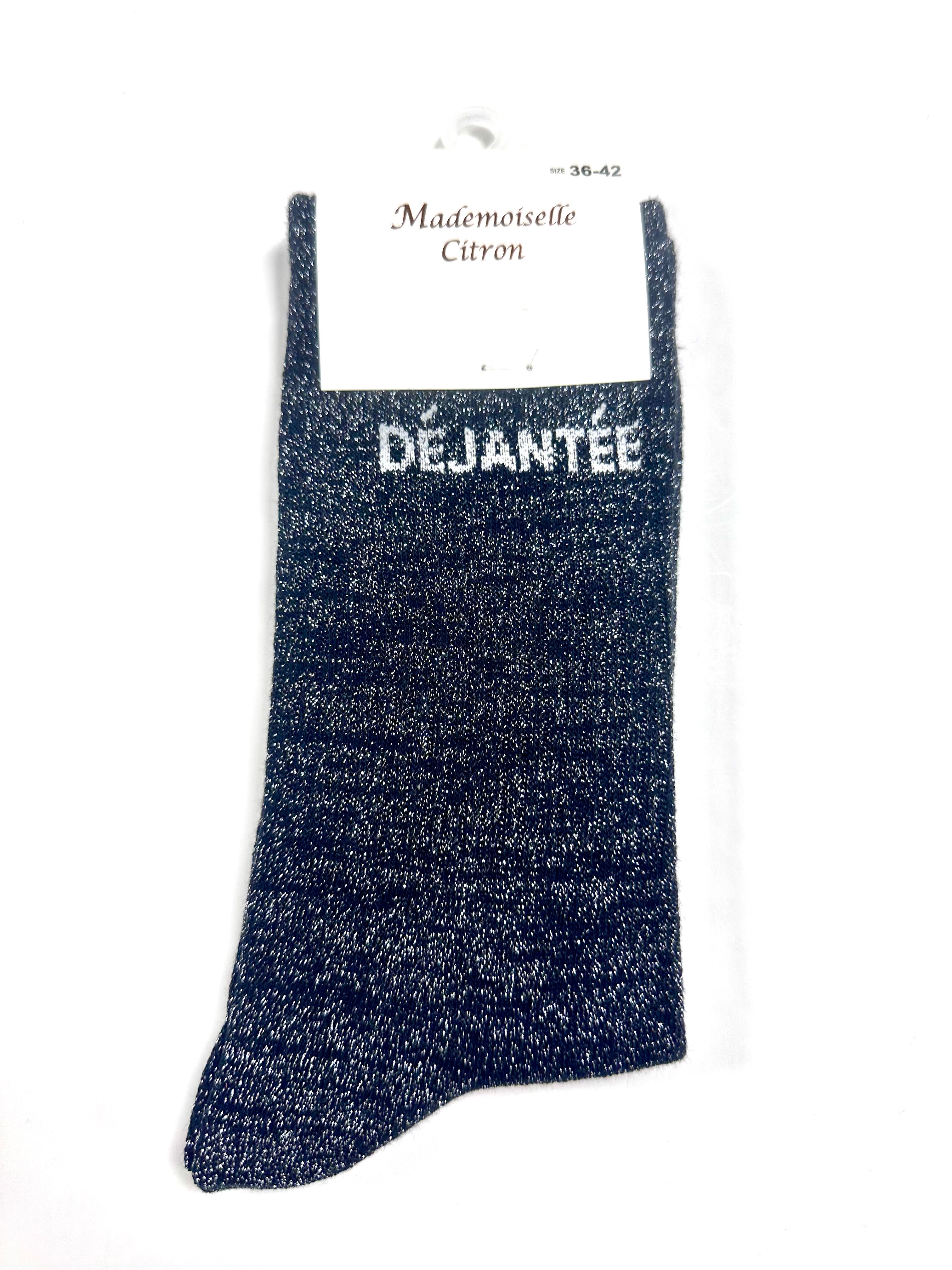 Chaussettes à Paillettes - Déjanté (Noir)
